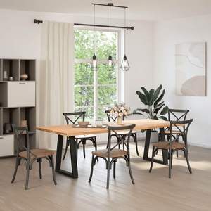 Set di 2 gambe per tavolino da caffè in acciaio nero, 19,7 x 28,3 pollici, accessori per mobili - Product Image 2