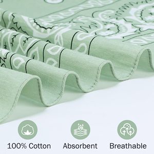 Bandana en coton premium, doux et respirant, unisexe, pour streetwear, carré, 100% coton, 22 pouces, bandana unisexe pour l'extérieur - Product Image 2