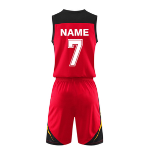 Conjunto de camiseta y pantalones cortos de baloncesto de alta calidad con nuevo diseño, uniforme de baloncesto sin mangas personalizado para deportes al aire libre - Product Image 3