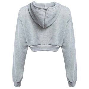 Ropa de calle de algodón 100% de alta calidad, sudaderas con capucha para mujer, jersey de moda para mujer, sudadera recortada de gran tamaño, Sudadera con capucha estampada - Product Image 4