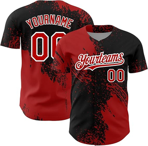 Camiseta de Béisbol de Poliéster con Estampado Personalizado y Logotipo Personalizado, Transpirable, con Botones en la Parte Delantera, Manga Corta, Ropa Deportiva para Hombre Adulto - Product Image 5