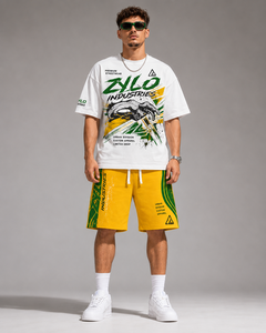 Ensemble de sport deux pièces en coton pour homme, t-shirt et short, style streetwear écologique, prix de gros personnalisé, OEM, prix abordable - Product Image 1
