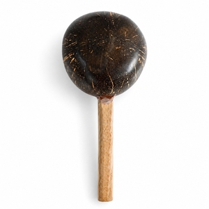 Cuchara de Cocina Premium de Cáscara de Coco, Ecológica, con Mango Largo de Madera, Hecha a Mano, Natural, para Sopa, Apta para Lavavajillas - Product Image 6