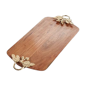Plateau décoratif en bois de forme ronde, design moderne, pour la décoration de la maison, idéal pour la salle à manger, les restaurants et les bars. - Product Image 3