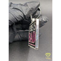 Collier de luxe Hip Hop avec pendentif 'THIS IS BAD' en moissanite et diamants, style 'Iced Out', bijou scintillant, cadeau