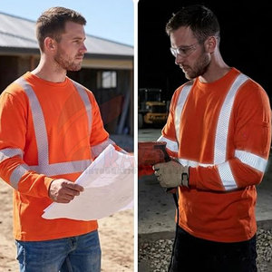 Chemise de travail à manches longues de haute qualité, en mélange de coton, tissu résistant, vêtements de travail pour entrepôt industriel - Product Image 5
