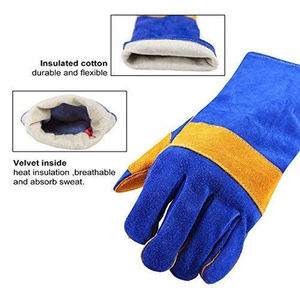 Hot Sale Heavy-Duty Double Palm Rigger Gloves Cowhide Split Leather Safety Cuff Working Gloves - Product Image 6