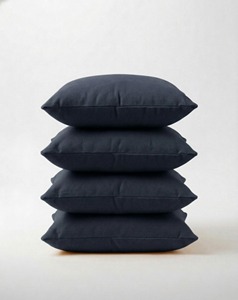 Housse de coussin en coton noir uni de designer, de haute qualité, douce, décorative, coussin de luxe pour canapé, salon, décoration intérieure - Product Image 2