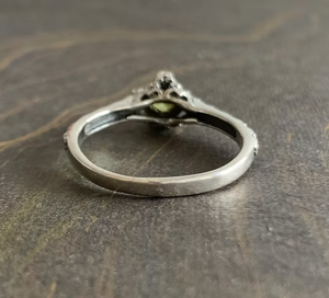 <b>Dainty</b> Statement Peridot <b>Ring</b> (2.0 Grams) Adjustable Size Gemstone <b>Ring</b> with Invisible Setting for Everyday Wear - Product Image 4