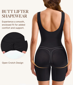 Body de Tirantes Finos con Escote en V Profundo sin Costuras para Mujer, Pantalones Cortos Deportivos Negros Sólidos - Product Image 5