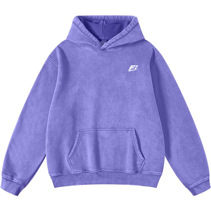 Sweat à capuche surdimensionné personnalisé OEM pour homme, style streetwear, en coton épais 100 %, délavage vintage, avec logo frontal et poche, coupe décontractée - Product Image 1