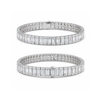 Luxury Trendy <strong>Tennis</strong> <strong>Bracelet</strong> for Women & Men | 18K White Gold Lab Grown Baguette <strong>Diamond</strong> <strong>Bracelet</strong> | IGI Certified Fine Jewelry