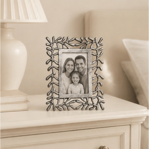 Luxury Aluminum Metal Photo Frame with Elegant <b>Twig</b> Detail Irregular Coral-Inspired Silver Picture Frame In Wholesale Price - Product Image 2