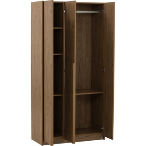 Contemporary Wooden Laminated Board 3 Door Hinged <b>Wardrobe</b> <b>Storage</b> Closet Cabinet for Bedroom Indoor Home Furniture - Product Image 2