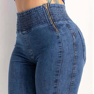 Jeans ajustados de cintura alta para mujer, pantalones vaqueros personalizados estilo mamá, talla grande, colombianos, formales, bonitos, con botones, para verano - Product Image 5
