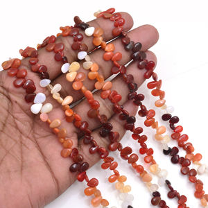 Cuentas de Ópalo Mexicano Natural Premium Multicolor en Forma de Pera Lisa, con Certificación de Terceros, para la Elaboración de Joyería y Collares - Product Image 3