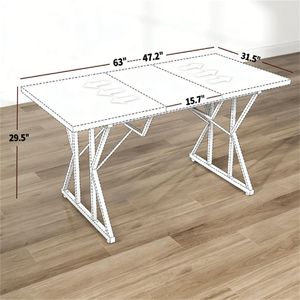 Tavolo da Pranzo Grigio per Cucina, Sala da Pranzo e Ufficio - Solo Tavolo - Product Image 6