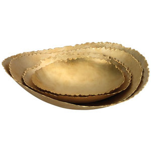 Cuencos de lujo para servir alimentos, de aluminio fundido, con textura única y elegante, chapados en oro y pulidos en plata brillante, muy vendidos, procedentes de la India. - Product Image 4