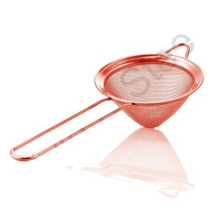 Passoire conique à cocktail avec tamis à cocktail conique en acier inoxydable de couleur cuivre idéal pour enlever les mèches de la forme conique - Product Image 1