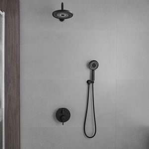 Single-Handle Round High Pressure 3-<b>Spray</b> Rain Shower Head Faucet Includes <b>Valve</b>-for Bathroom Sets - Product Image 5