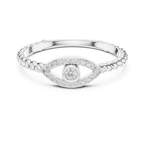 แหวนเพชรทรงกลมทองคำ 14K สำหรับผู้หญิง |   ชุดเจ้าสาว |   เพชรที่เพิ่งเพาะเลี้ยง - Product Image 4