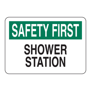 ป้ายสถานีอาบน้ำ Brady Safety First สำหรับห้องปฏิบัติการและสถานที่อุตสาหกรรม - Product Image 2