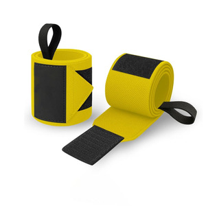 Yellow Heavy Duty Breathable Soft Portable <b>Wrist</b> Wraps Weightlifting Support <b>Band</b> Non Slip Adjustable for Body Building Fitness - Product Image 1