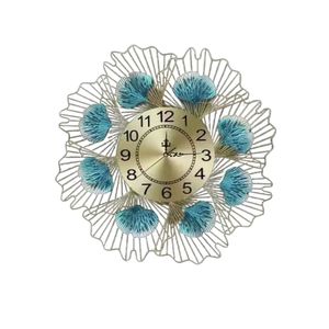 Nordic Creative Ginkgo Metal Wall <b>Clock</b> 3D Iron Craft Wall Hanging <b>Clock</b> Silent <b>Movement</b> Luxury Home Decoration Ornaments - Product Image 1