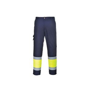 Pantalon de travail OEM pour hommes 100% coton, avec bandes réfléchissantes pour la sécurité, idéal pour l'exploitation minière - Product Image 1