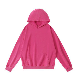 เสื้อฮู้ดดี้ผู้ชายสีน้ำตาลวินเทจสไตล์ย้อมสีแบบแอซิดวอช ทรงหลวม ผ้าฟลีซ สตรีทแวร์ ขายส่งเสื้อผ้า B2B สหรัฐอเมริกา สหภาพยุโรป สหราชอาณาจักร จำหน่ายเสื้อผ้า - Product Image 3
