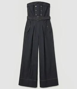 <b>Ladies</b> Button Front Denim Jumpsuit Classic Jean One Piece Casual Clothing Wholesale Factory Supplier Playsuit <b>Overalls</b> Trousers - Product Image 4