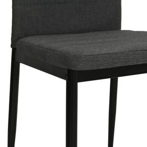 Juego de 4 Sillas de Comedor Gris Oscuro, Metálicas, con Asiento de Poliéster, Cómodas y Elegantes, Accesorio para su Comedor - Product Image 6