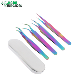 High Grade Stainless Steel CE ISO Approved <b>Eyelash</b> Extension Tweezers Set for Lash <b>Application</b> - Product Image 2