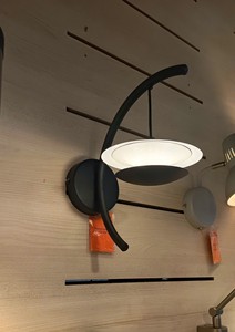 Modern Wall Lamp Iron Curved Arm White Drum Shade E27 <b>LED</b> 3000K Warm <b>Light</b> Dimmable Indoor Living Room Fixture - Product Image 6