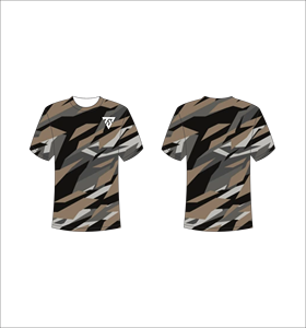 Camiseta de Manga Corta con Estampado de Camuflaje para Hombre, Cuello Redondo, Corte Regular Informal, Transpirable, Tejido de Poliéster - Product Image 4