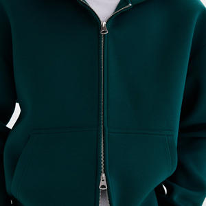 Sudadera con capucha de lujo con cremallera, 360 g/m², de jersey, corte regular, personalizada, oversize, lisa, estilo boxy, para hombre, otoño, bordada, impermeable, lavada - Product Image 2