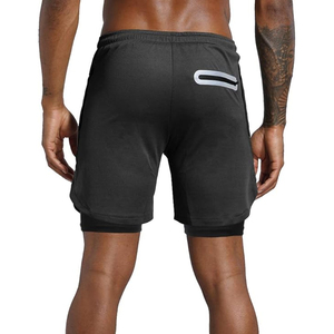 <b>Men</b> 2 In 1 Gym <b>Shorts</b> <b>Compression</b> Liner Running Workout <b>Shorts</b> Quick Dry Fitness <b>Shorts</b> With Phone Pocket OEM Bulk - Product Image 3