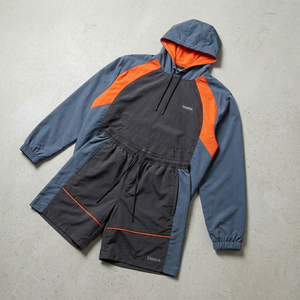 Ensemble survêtement imperméable coupe-vent avec short |   Ensemble short et sweat à capuche léger en nylon personnalisé pour l'été - Product Image 1