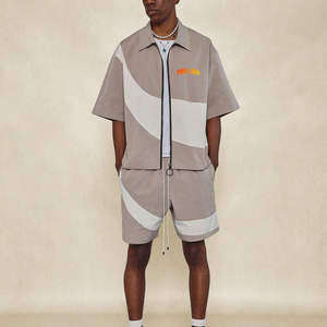 Streetwear Custom Print Embroidery Logo Patches <b>Running</b> Track Suit Nylon <b>Reflective</b> Windbreaker <b>Jackets</b> And Jogger Tracksuit - Product Image 5