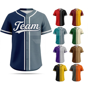 Maillot de baseball vierge en polyester 100 % respirant et anti-transpiration avec boutons pour sublimation – Vente en gros - Product Image 1