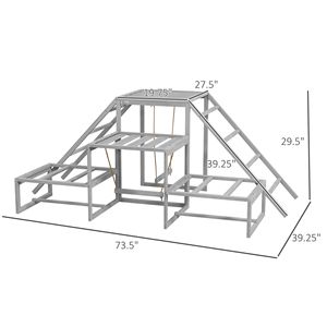 Giocattoli di posatoio di pollo con supporto in legno scale piattaforme Coop accessori per 10-15 polli attrezzature per zootecnia - Product Image 3