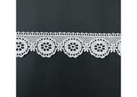 Bordure florale brodée, garniture de qualité supérieure, dentelle chimique soluble dans l'eau GPO, tissu pour robe, vêtement, décoration textile de maison