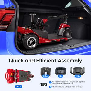 Scooter Elettrico Pieghevole a 3 Ruote per Anziani con Telaio Rinforzato e Velocità di 24 km/h - Product Image 5