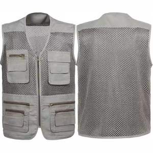 Chaleco de Trabajo para Hombre TITAN TREAD WEAR, Transpirable, de Mezclilla, para Motociclistas, con Cierre de Cremallera, Múltiples Bolsillos, Ropa de Invierno con Calefacción, Color Gris - Product Image 1