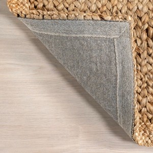 Natural Handwoven Thin Jute Area <b>Rug</b> Boho Striped Flatweave Carpet Jute Backing for Farmhouse Living Room Eco-Friendly Home - Product Image 3