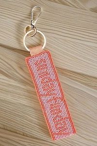 Porte-clés de luxe ajustable à imprimé léopard avec fermeture éclair, perles et strass, design élégant, accessoires de mode pour femmes - Product Image 3