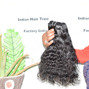 Extensions de cheveux humains bruts en gros pour fabricants, bouclés, ondulés, vierges, naturels, cuticules alignées, tissage à double trame - Product Image 3