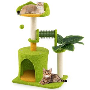 Classico Tiragraffi per Gatti da 22 libbre, Design Elegante a Palma con Auto-Pulitore e Pali in Sisal per Arrampicata e Graffiatura - Product Image 1