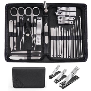 Two Tone Beauty Steel Nail Clippers Manicure <b>Set</b> Razor <b>Pedicure</b> Tools Kit for Thick Nails & Cuticle Remover Toenail Durable - Product Image 2