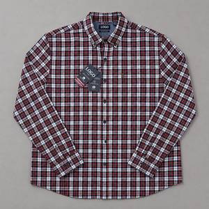 เสื้อเชิ้ตผ้าสักหลาดลายสก็อตแขนยาวสำหรับผู้ชาย ขายส่ง เสื้อเชิ้ตลายตารางติดกระดุม รับทำโลโก้ เสื้อเชิ้ตผ้าฝ้ายลำลองสำหรับฤดูหนาว - Product Image 3